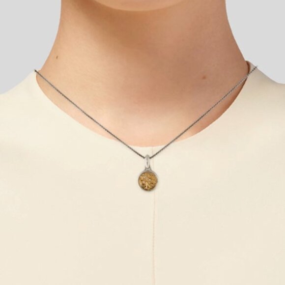 DAVID YURMAN DIAMOND STERLING SILVER & 18K TREE OF LIFE PENDANT NECKLACE - Picture 7 of 7